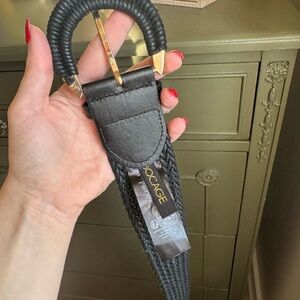 Sleek Black and Gold Women's Belt by Socage